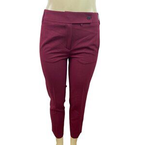 Gerard Darel Womens Burgundy Slim Fit Cropped Pants With Side Size 36